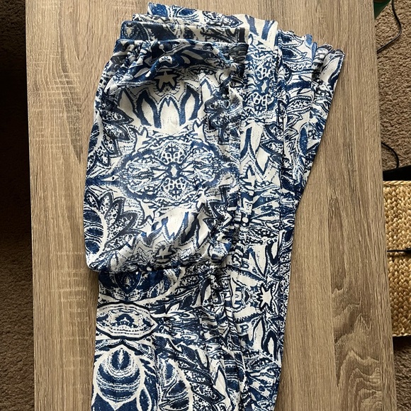 Cynthia Rowley blue and white paisley strapless maxi dress size small - Picture 2 of 4